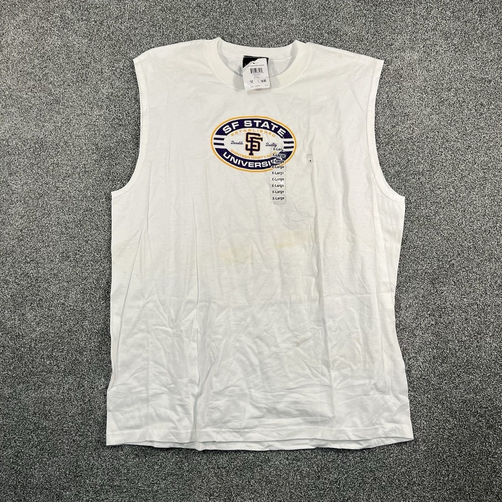 Vintage SF State University Mens XL Sleeveless Shirt NWT 90s Jones Mitchell